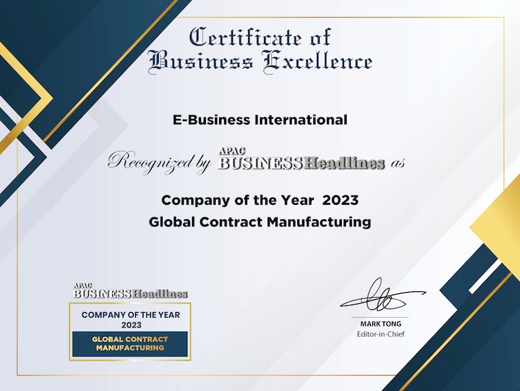 CERTIFICATE -E-Business International