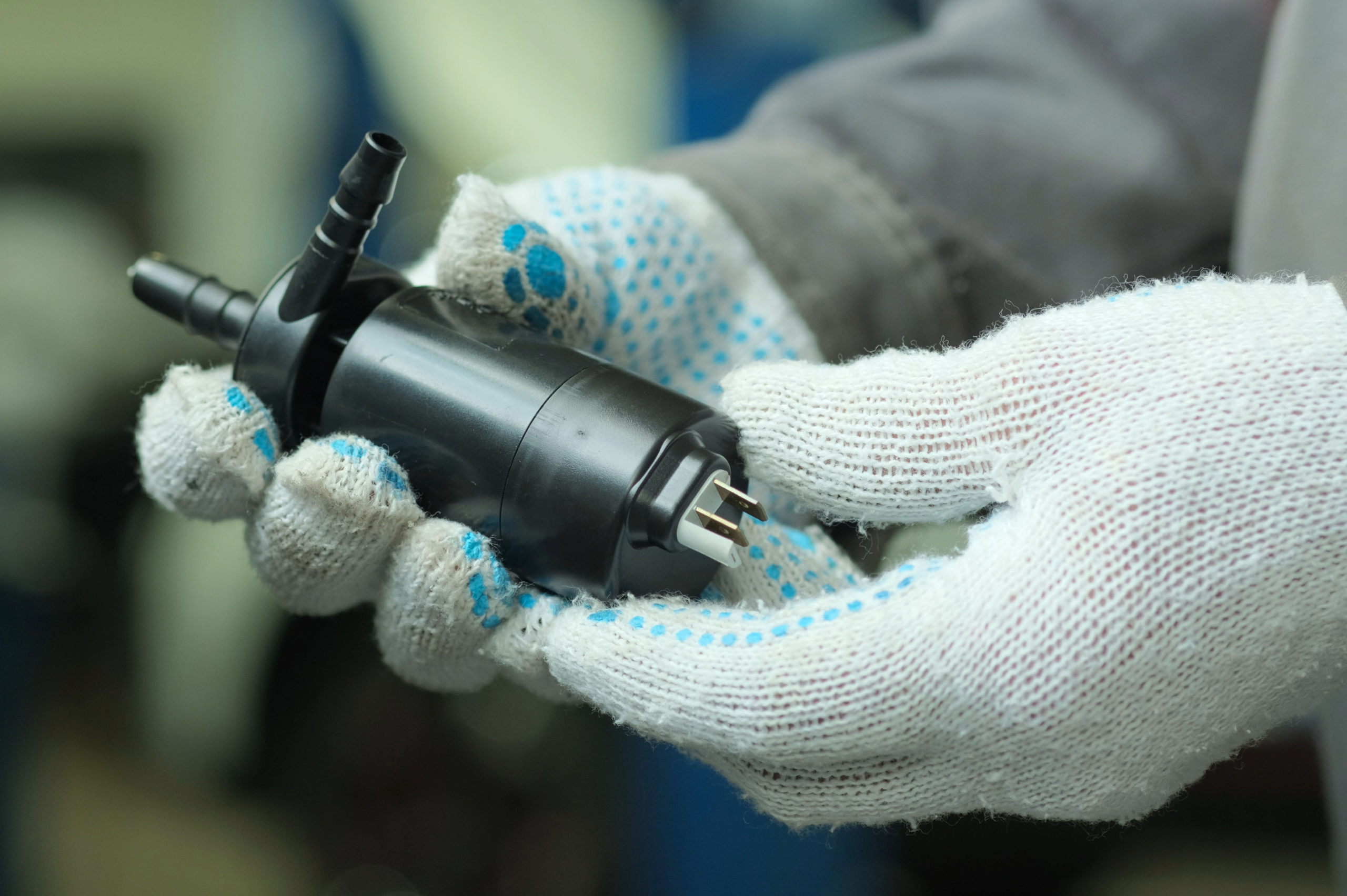 Image of a durable, molded pump and flow part for auto