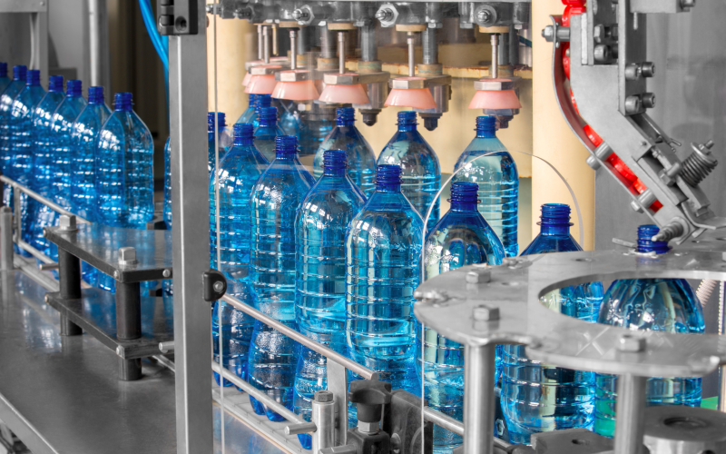 FDA approved plastic water bottles for the food and beverage industry