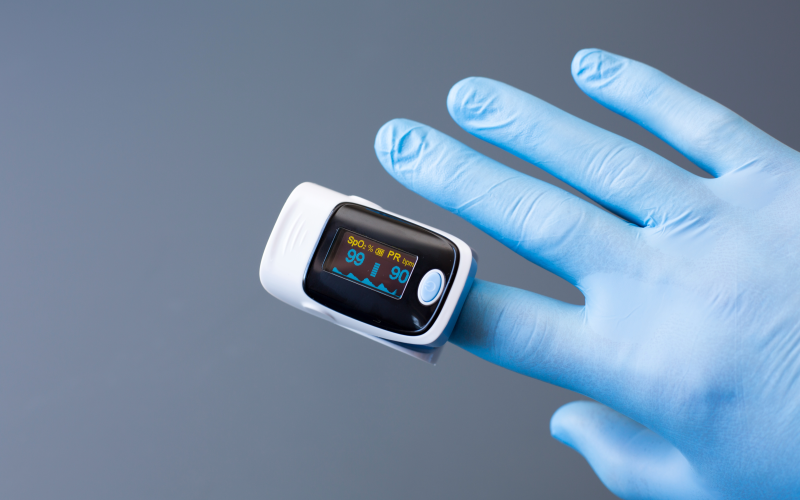 Image of health monitoring device using medical-grade plastic