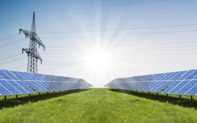 Image of smart grid, solar, and utility that uses injection molded components